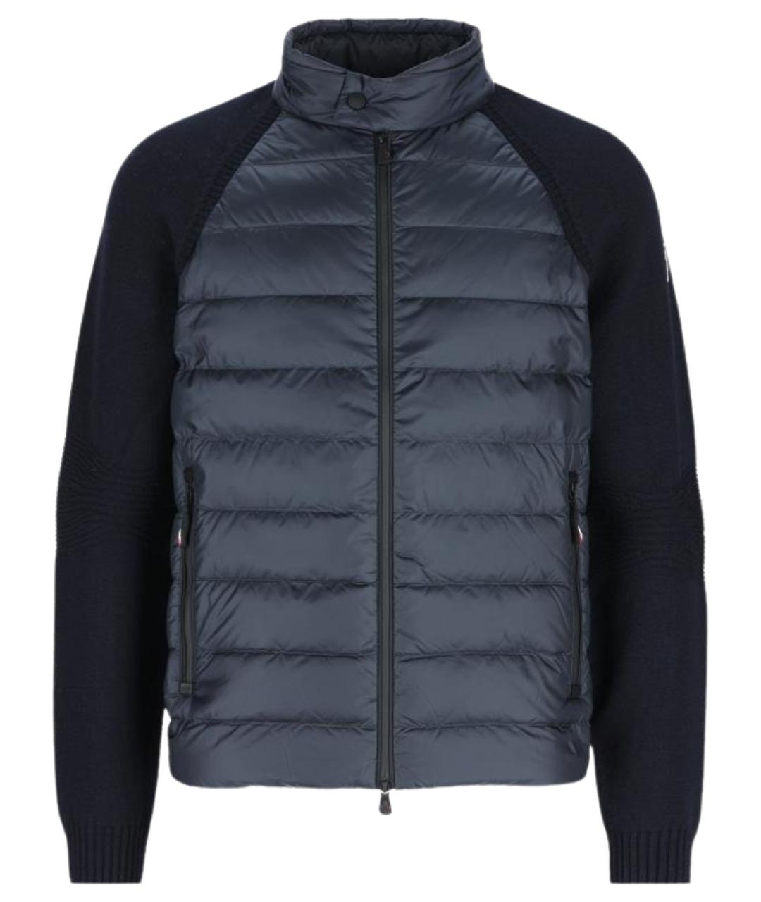 MONCLER GRENOBLE Синий шерстяной кардиган, фото 1