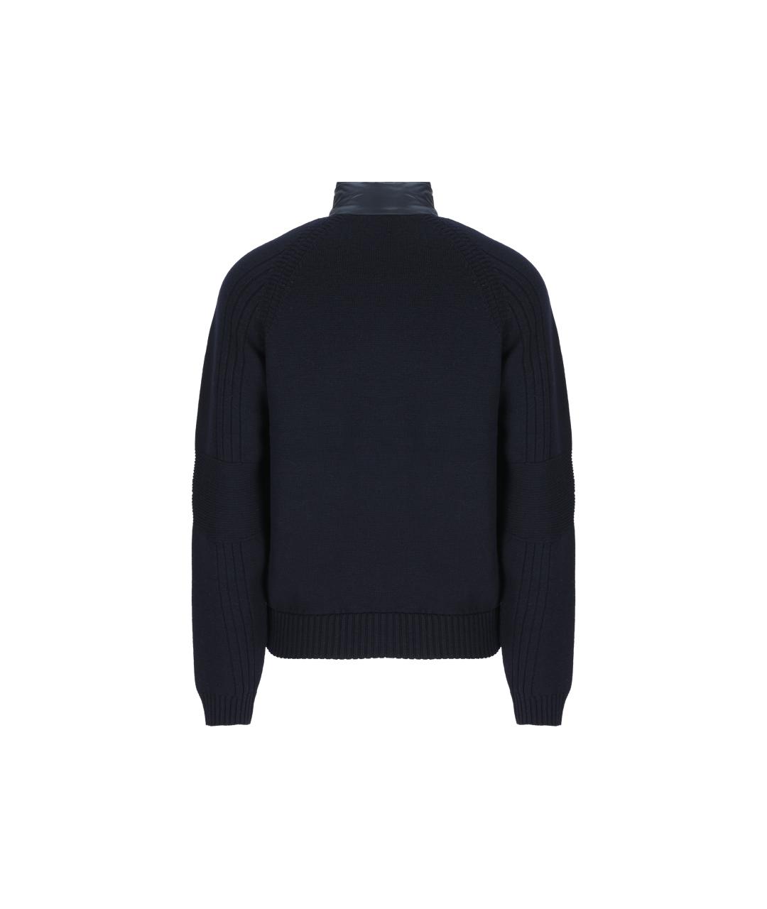 MONCLER GRENOBLE Синий шерстяной кардиган, фото 2