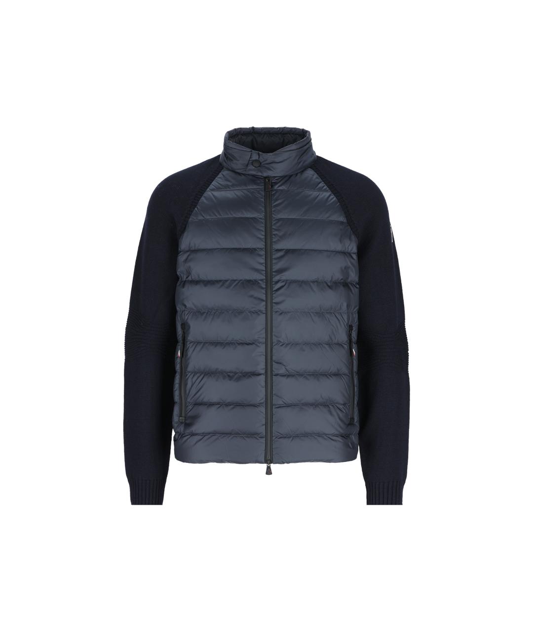 MONCLER GRENOBLE Синий шерстяной кардиган, фото 5
