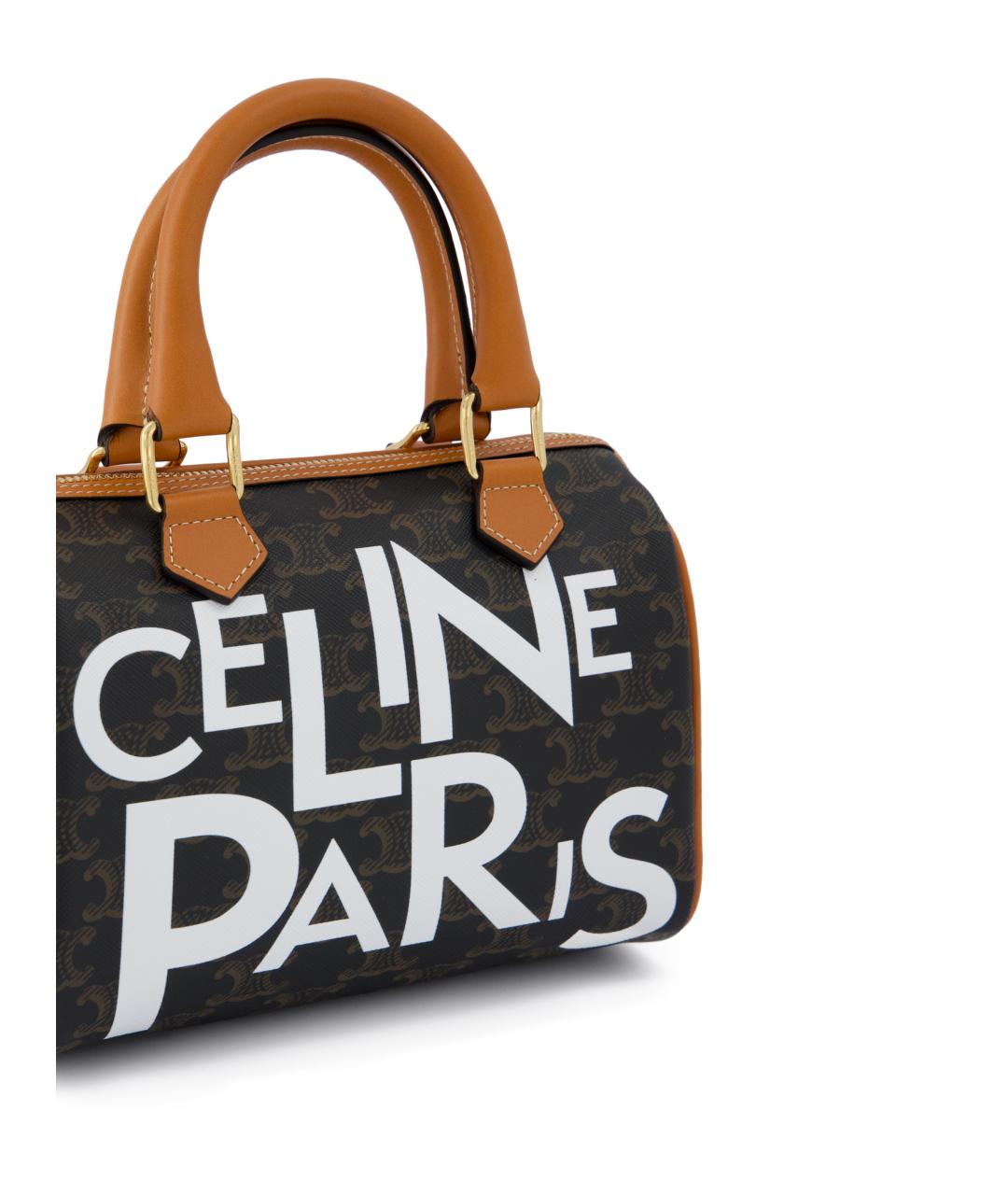 CELINE Коричневая сумка тоут из канвы, фото 4