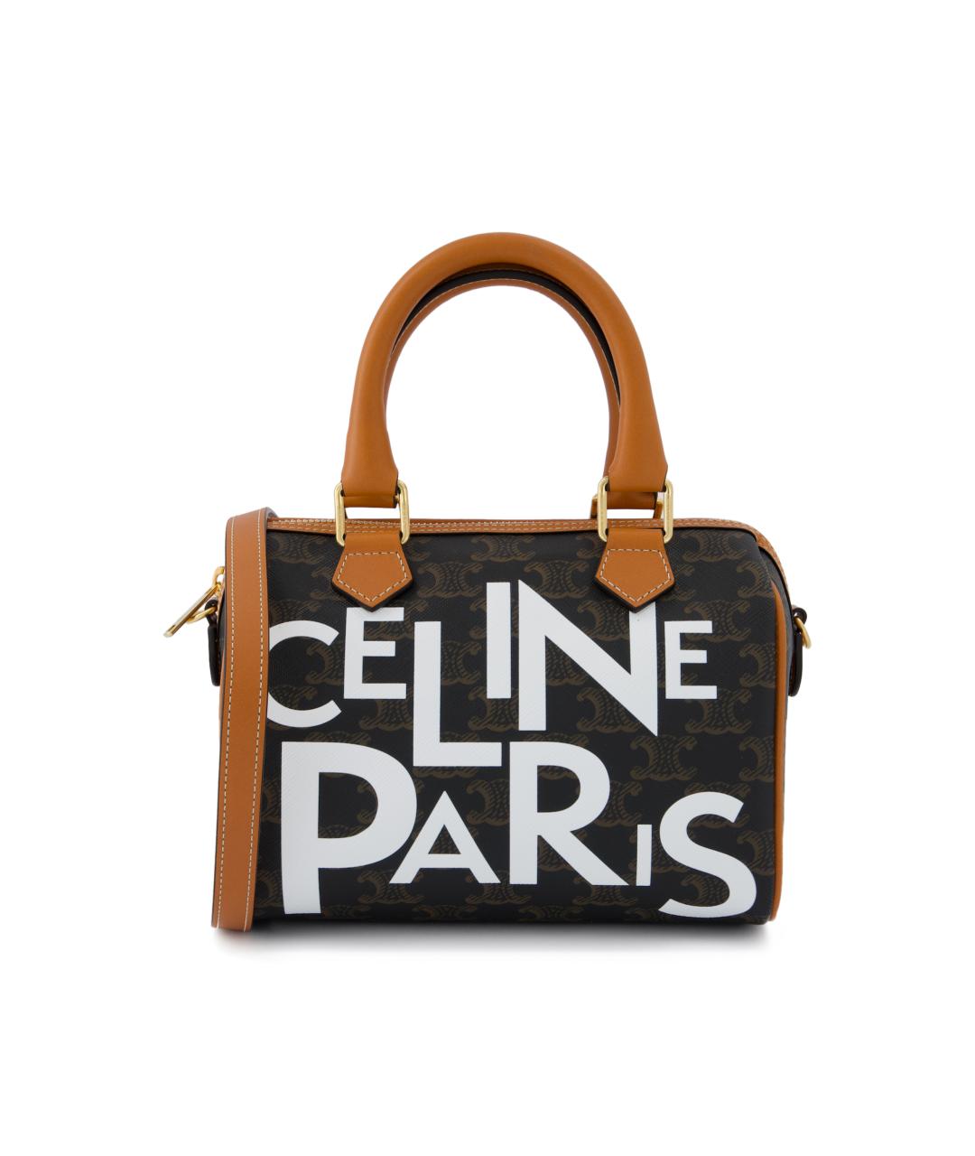 CELINE Коричневая сумка тоут из канвы, фото 5