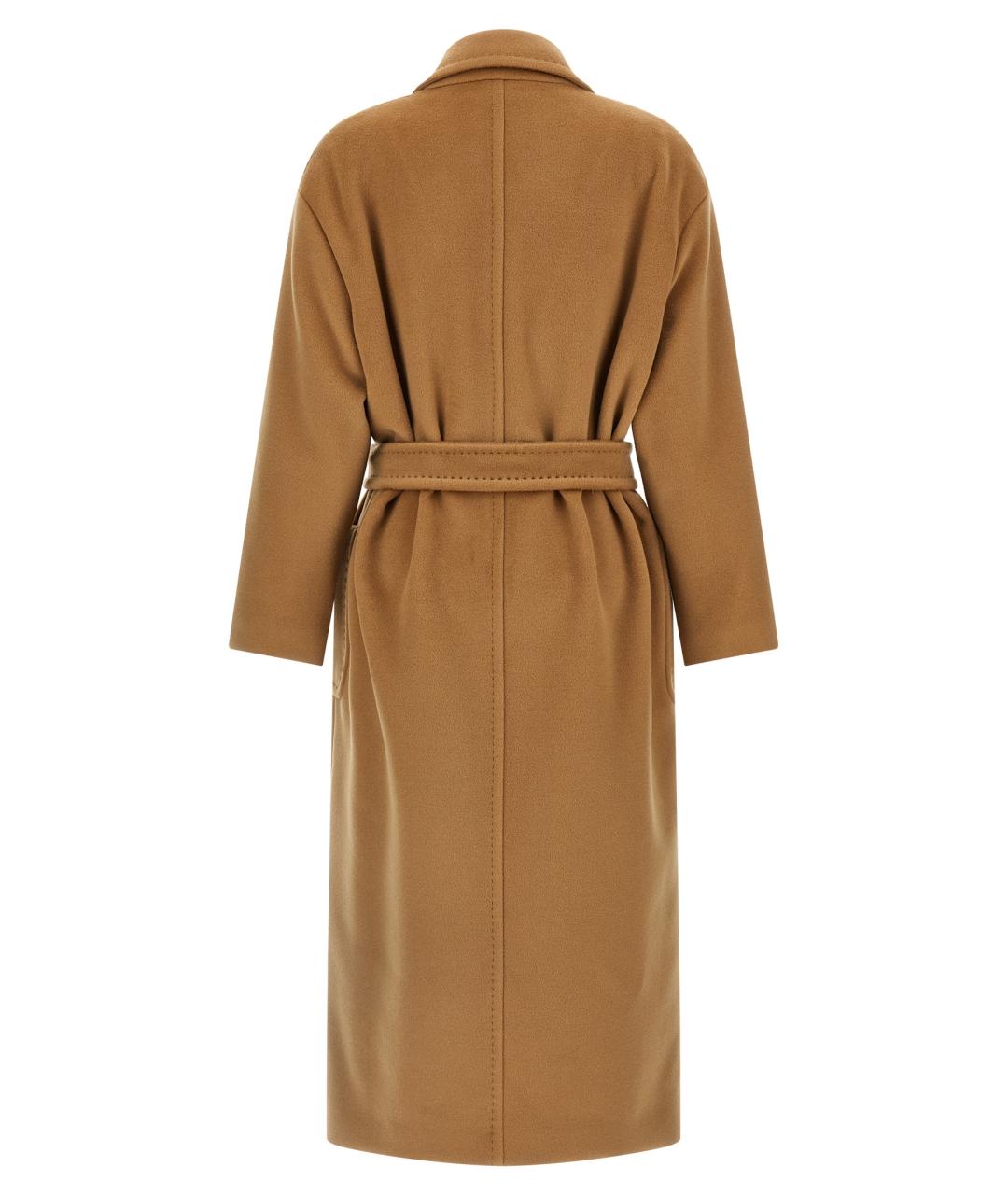 MAX MARA STUDIO Коричневое шерстяное пальто, фото 2