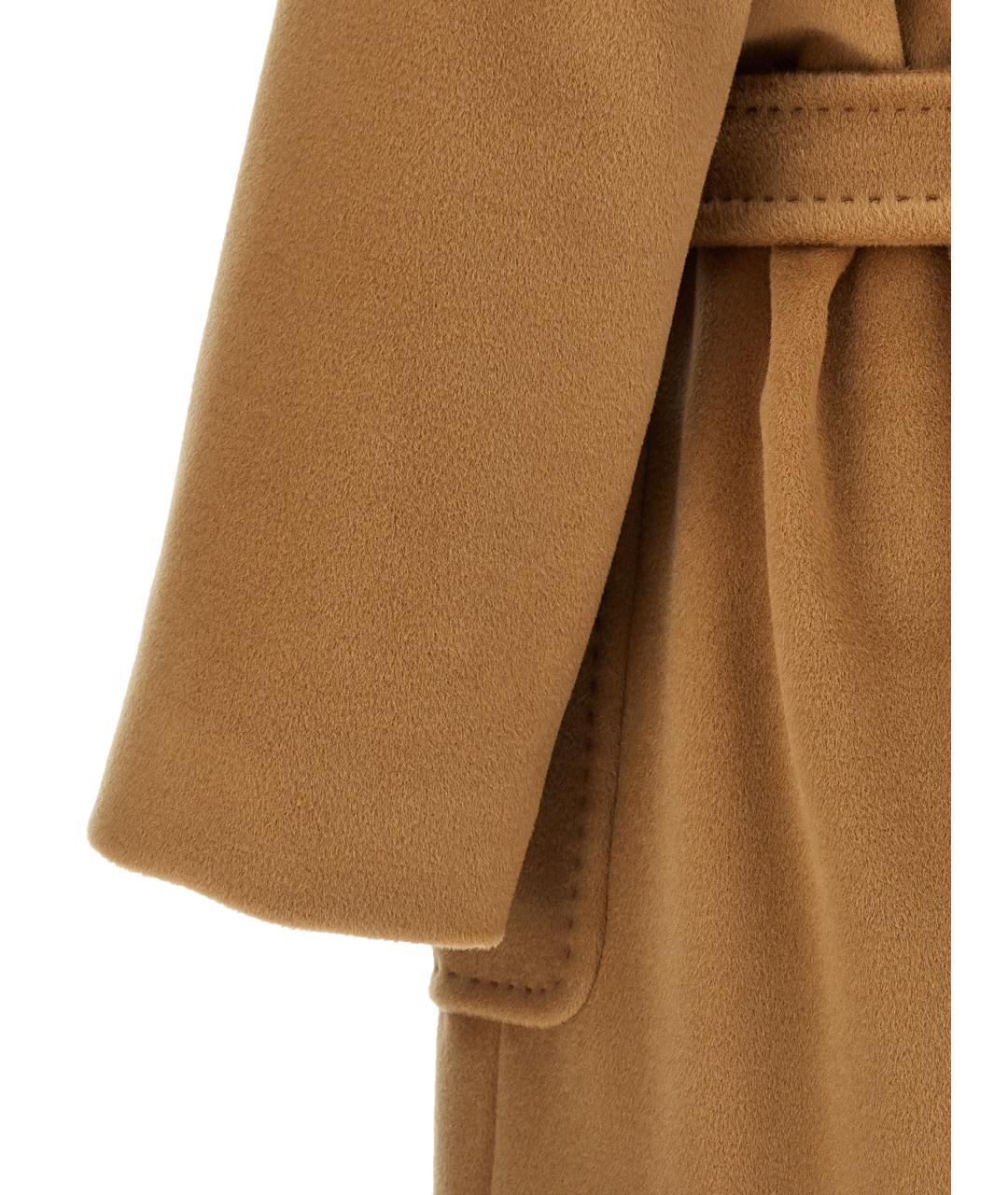 MAX MARA STUDIO Коричневое шерстяное пальто, фото 4