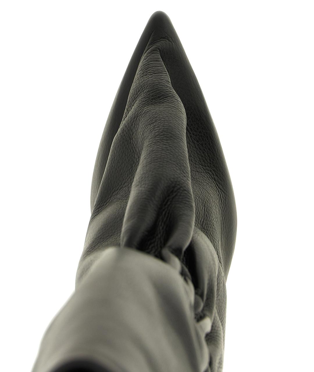 RICK OWENS Черные кожаные сапоги, фото 4