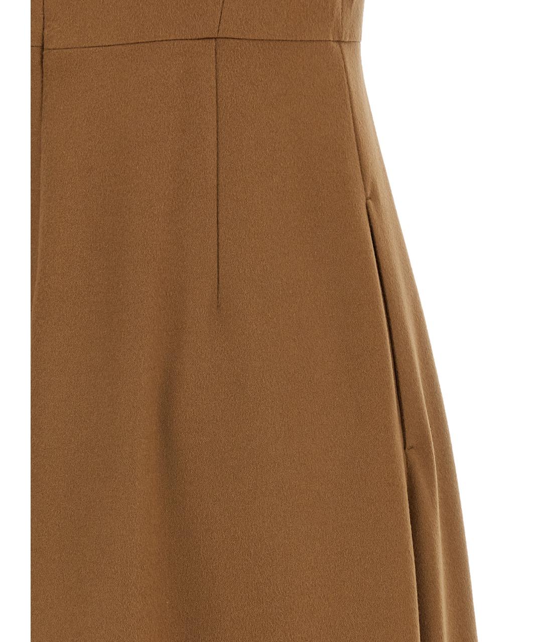 MAX MARA STUDIO Коричневое шерстяное платье, фото 4