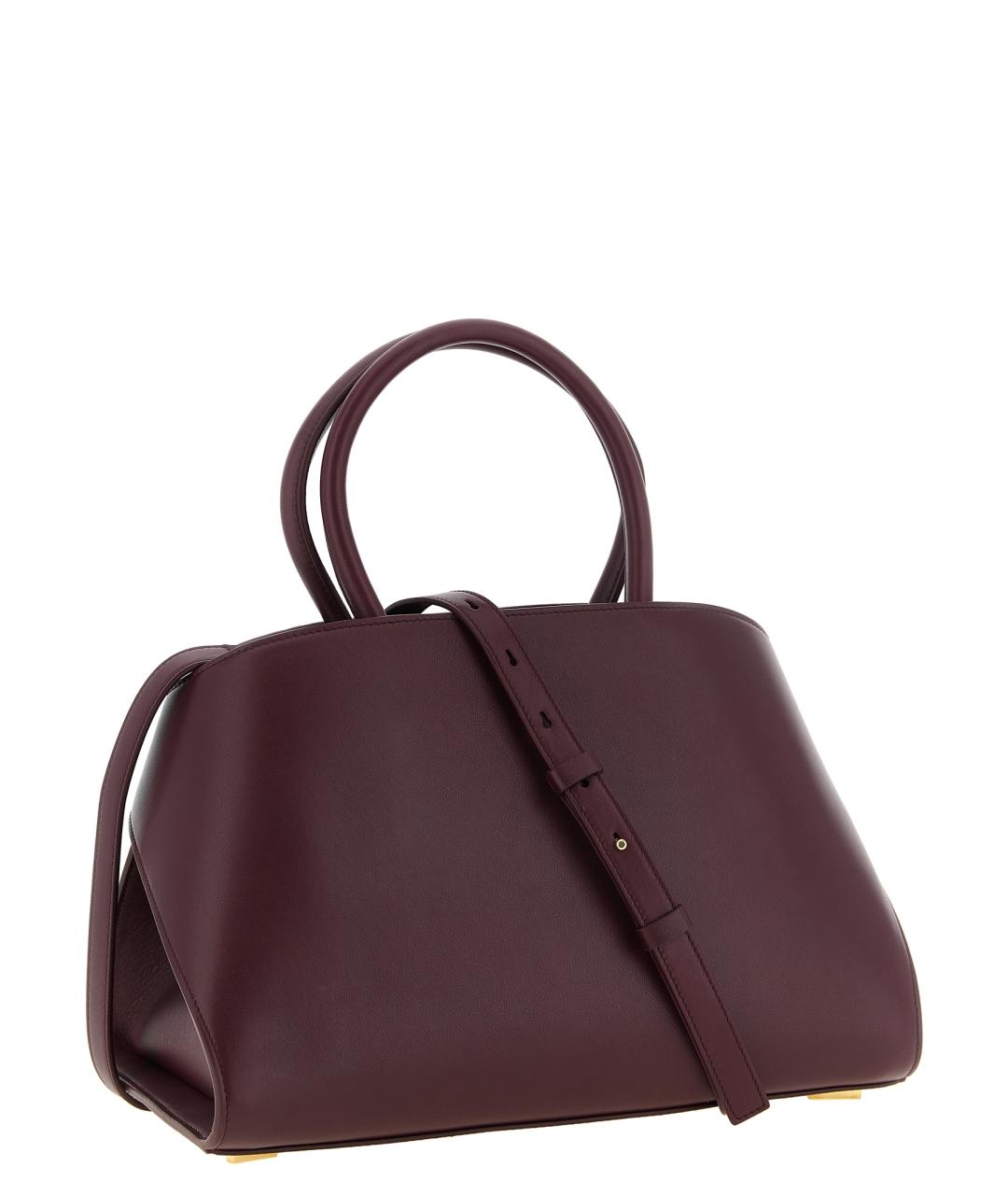 FERRAGAMO Бордовая кожаная сумка тоут, фото 2
