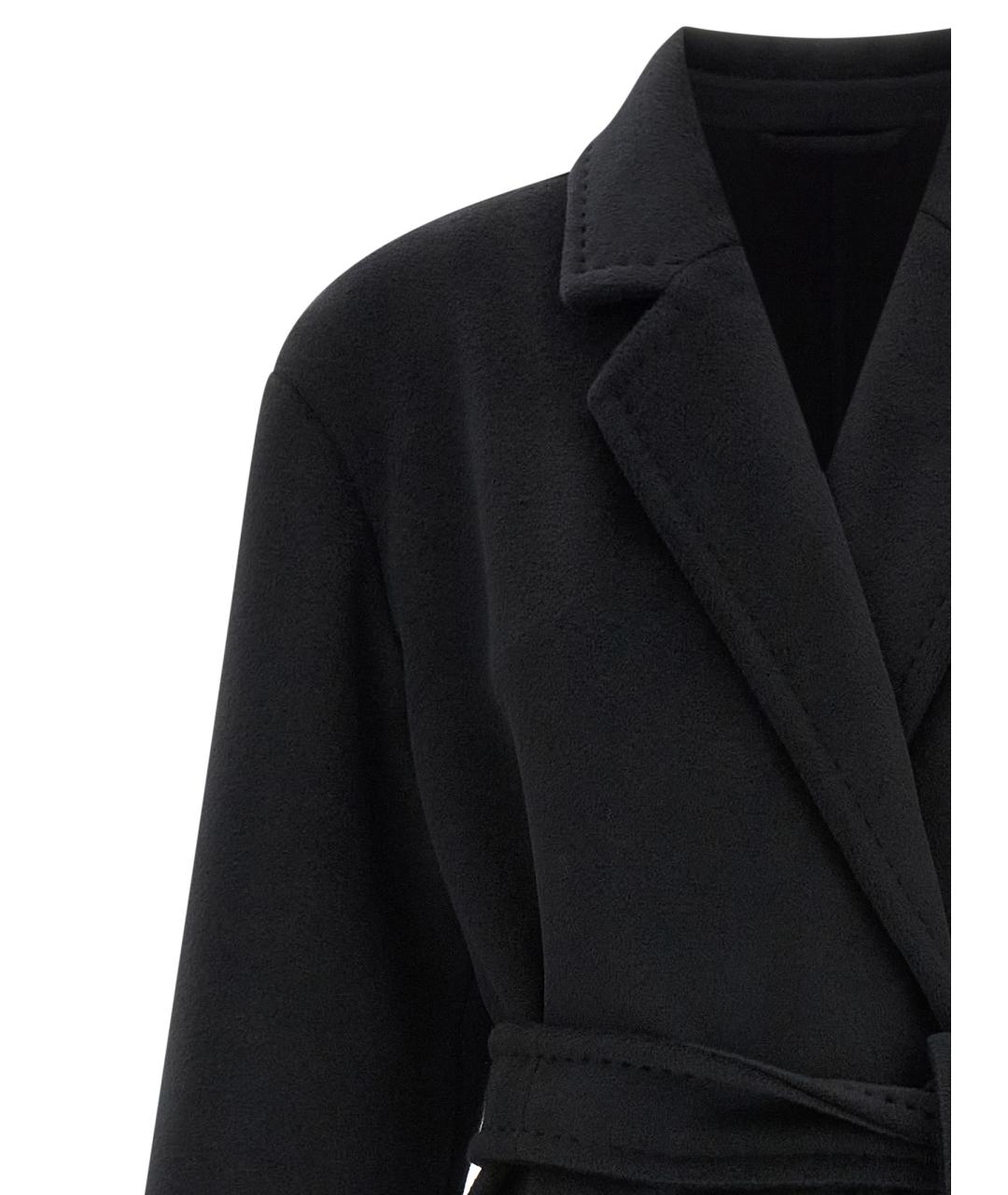 MAX MARA STUDIO Черное шерстяное пальто, фото 3