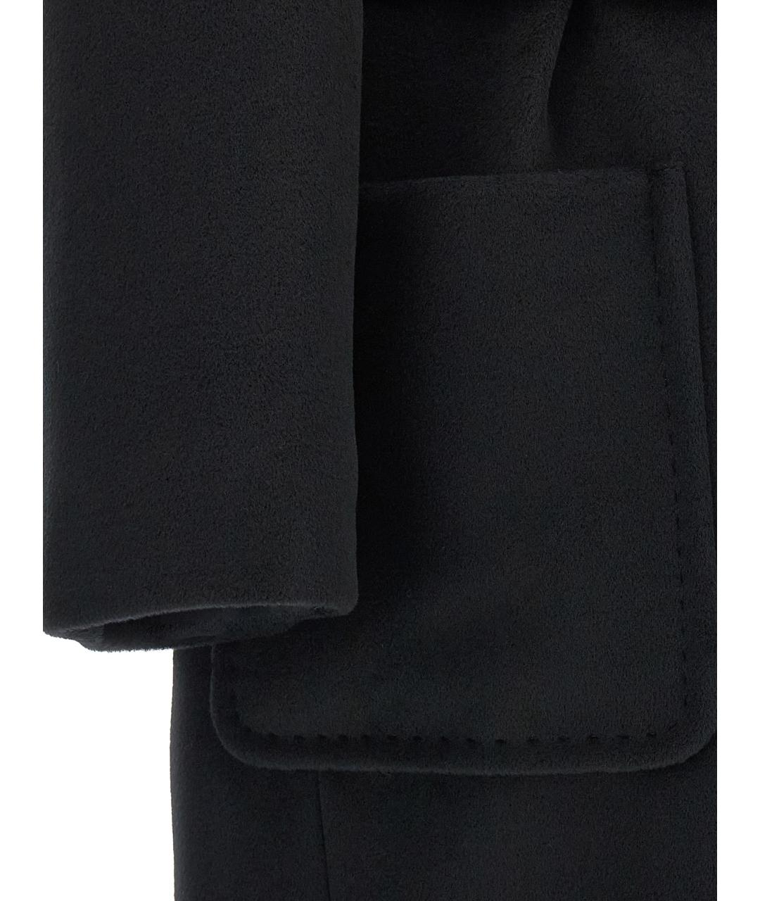 MAX MARA STUDIO Черное шерстяное пальто, фото 4
