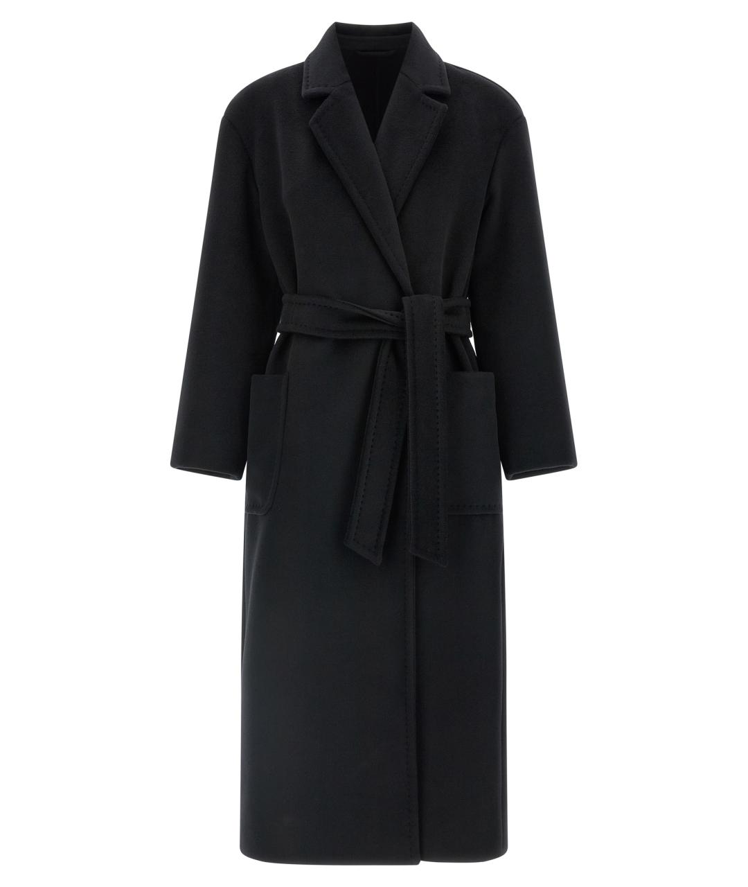 MAX MARA STUDIO Черное шерстяное пальто, фото 1