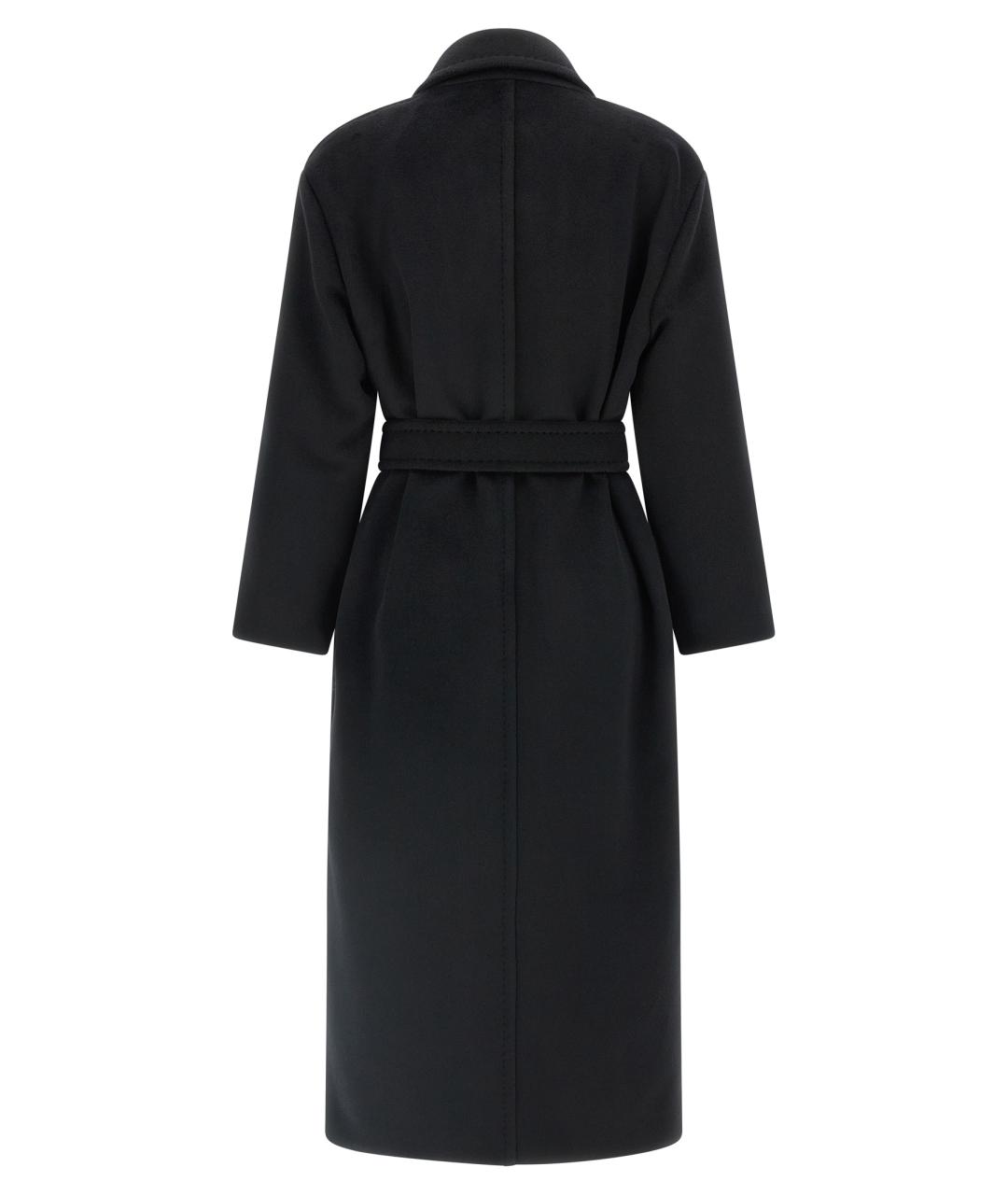 MAX MARA STUDIO Черное шерстяное пальто, фото 2