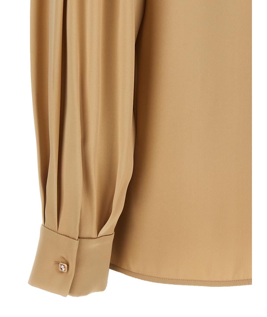 MAX MARA STUDIO Бежевая шелковая блузы, фото 4