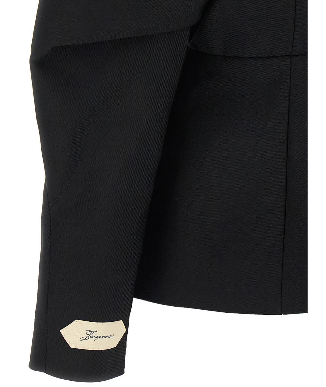 JACQUEMUS Черный шерстяной жакет/пиджак, фото 4