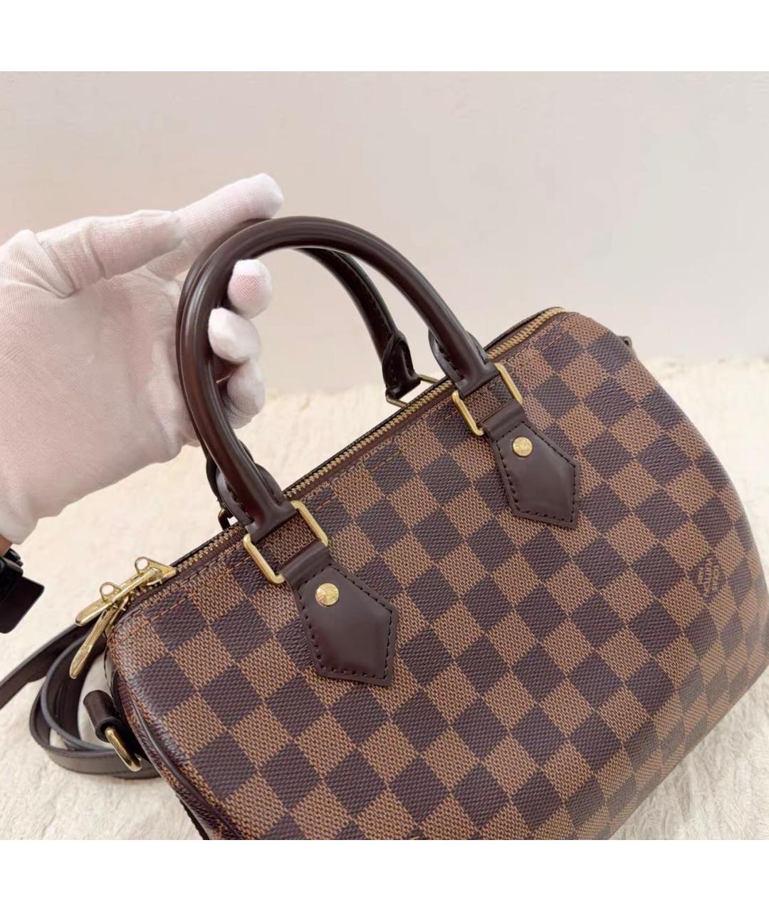 LOUIS VUITTON Коричневая кожаная сумка через плечо, фото 2