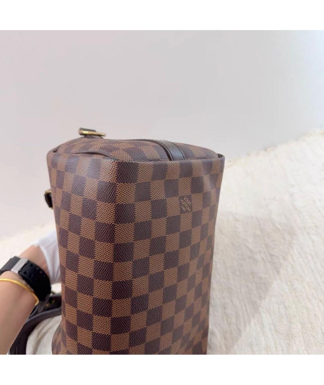 LOUIS VUITTON Коричневая кожаная сумка через плечо, фото 6