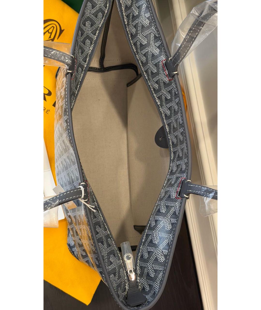 GOYARD Серая сумка тоут из канвы, фото 3