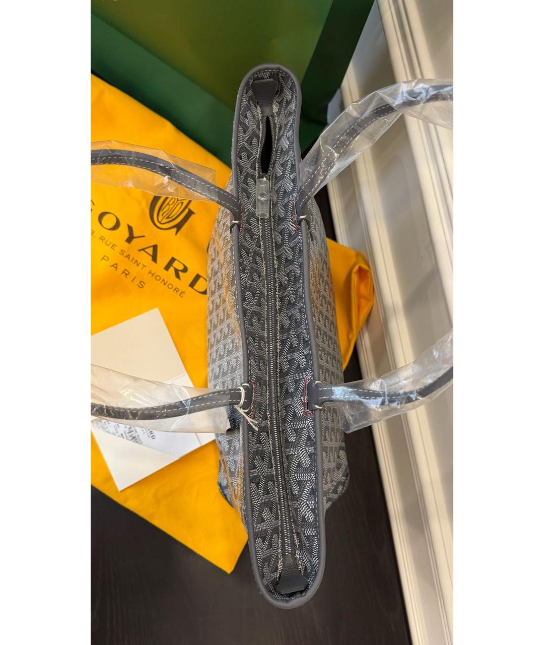 GOYARD Серая сумка тоут из канвы, фото 4