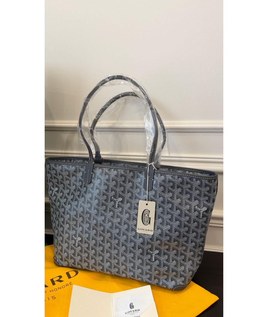 GOYARD Серая сумка тоут из канвы, фото 7