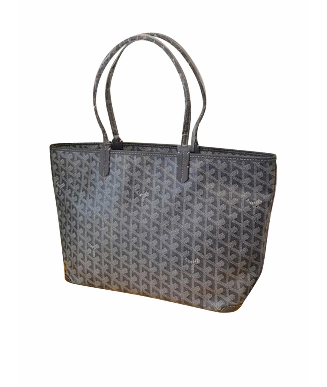 GOYARD Серая сумка тоут из канвы, фото 1