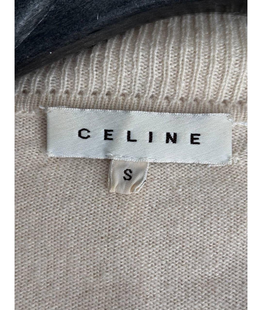 CELINE Бежевый кашемировый джемпер / свитер, фото 3