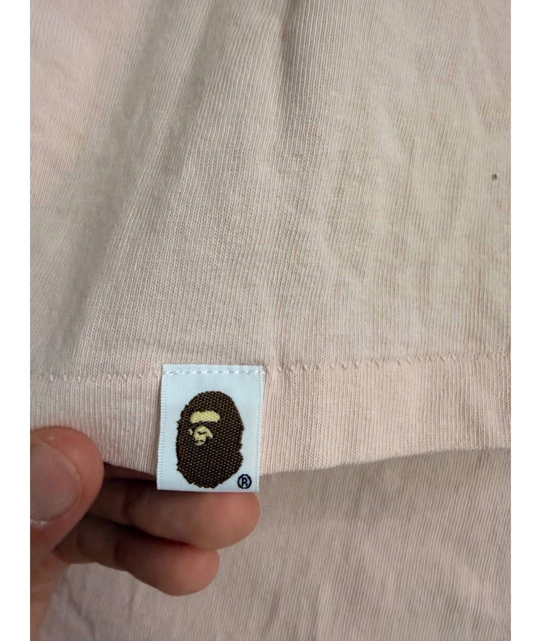 BAPE Коралловая хлопковая футболка, фото 8