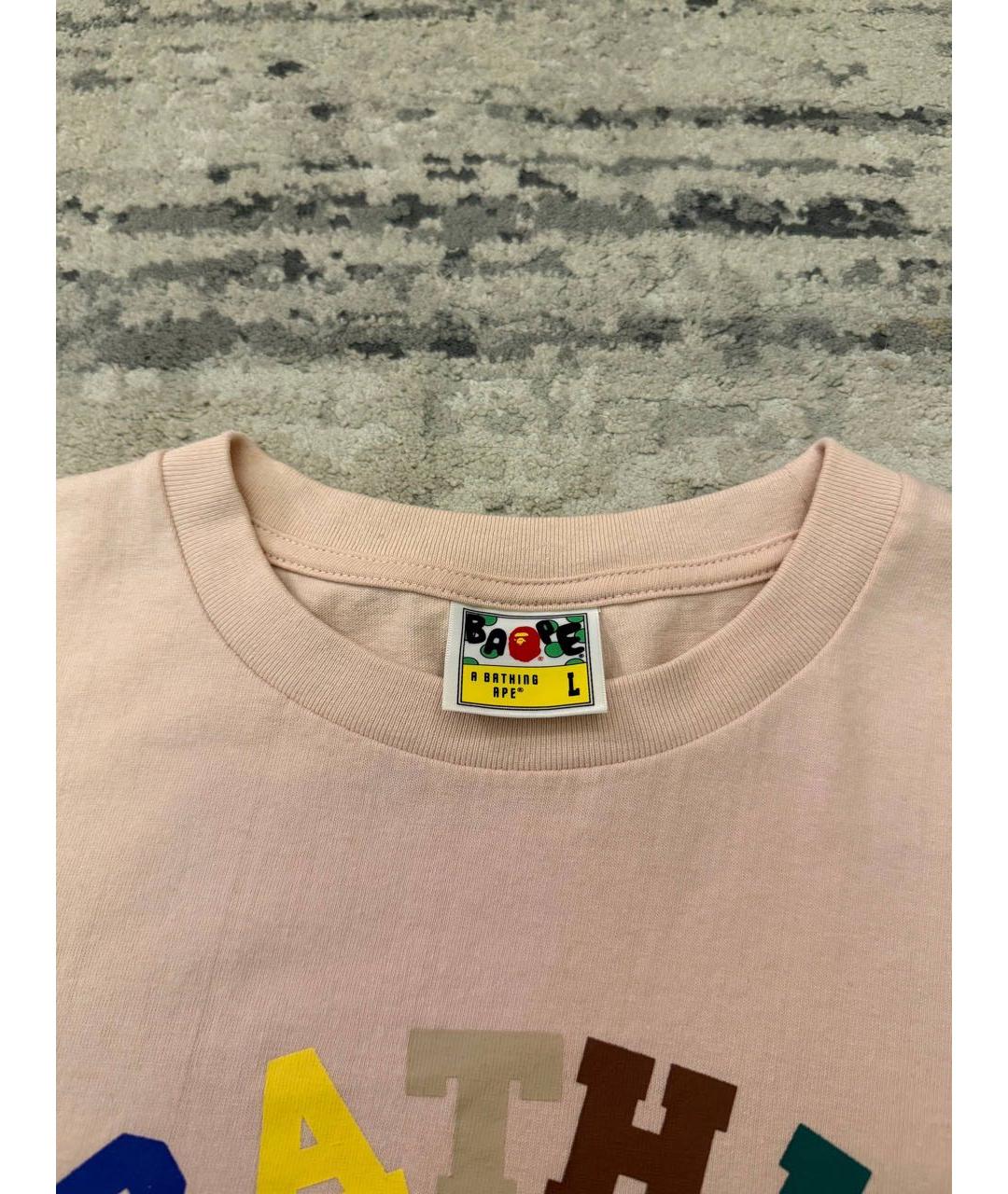 BAPE Коралловая хлопковая футболка, фото 3