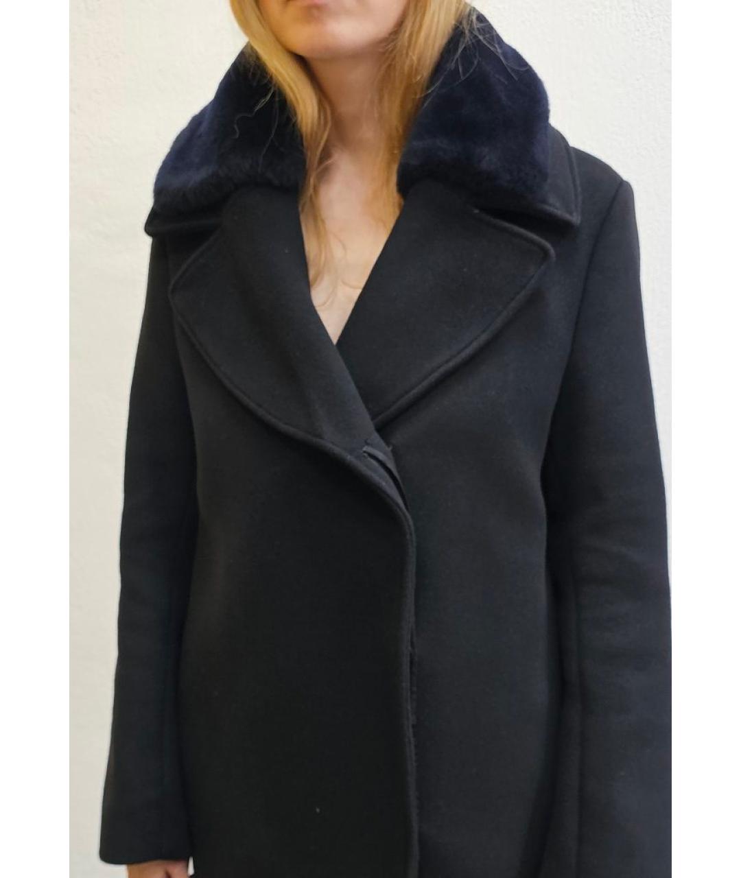 ACNE STUDIOS Темно-синее шерстяное пальто, фото 4