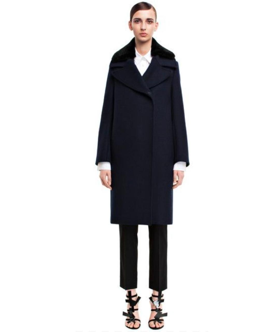 ACNE STUDIOS Темно-синее шерстяное пальто, фото 7