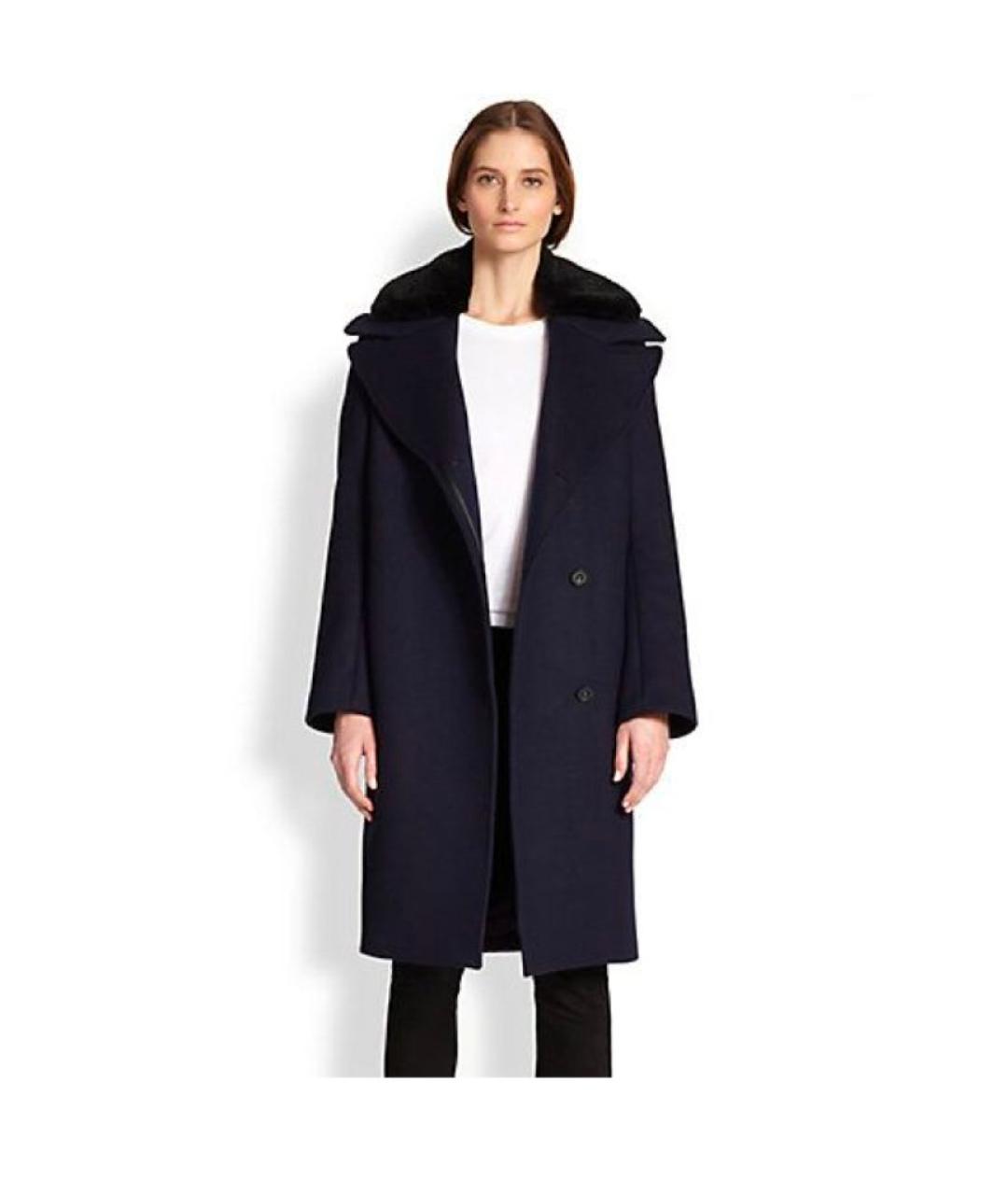 ACNE STUDIOS Темно-синее шерстяное пальто, фото 5