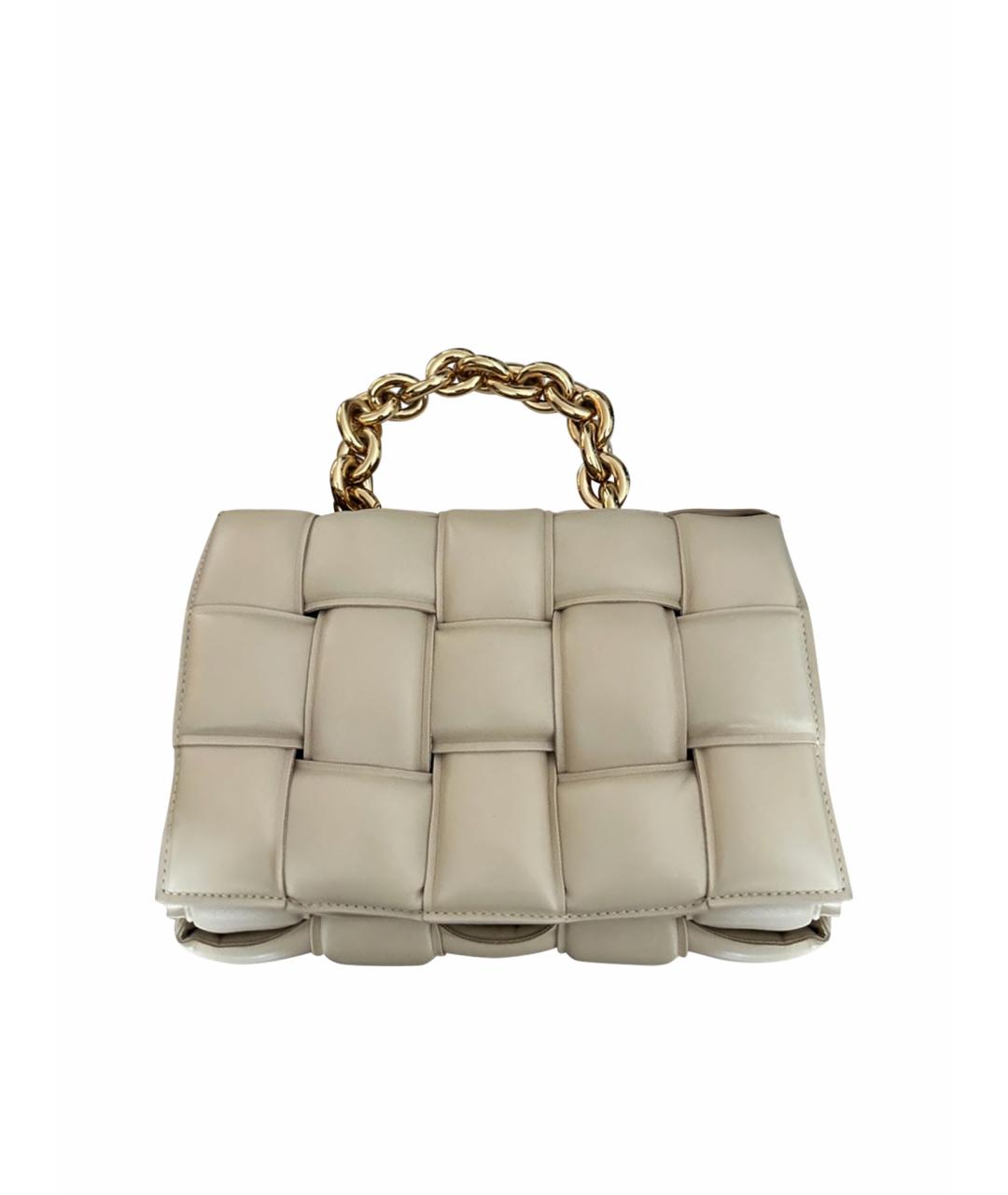 BOTTEGA VENETA Бежевая кожаная сумка через плечо, фото 5