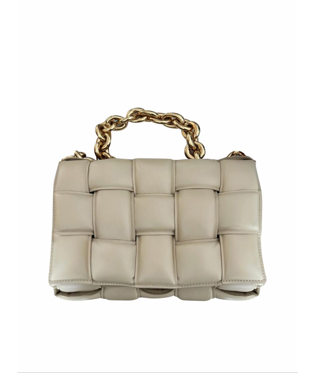 BOTTEGA VENETA Бежевая кожаная сумка через плечо, фото 1