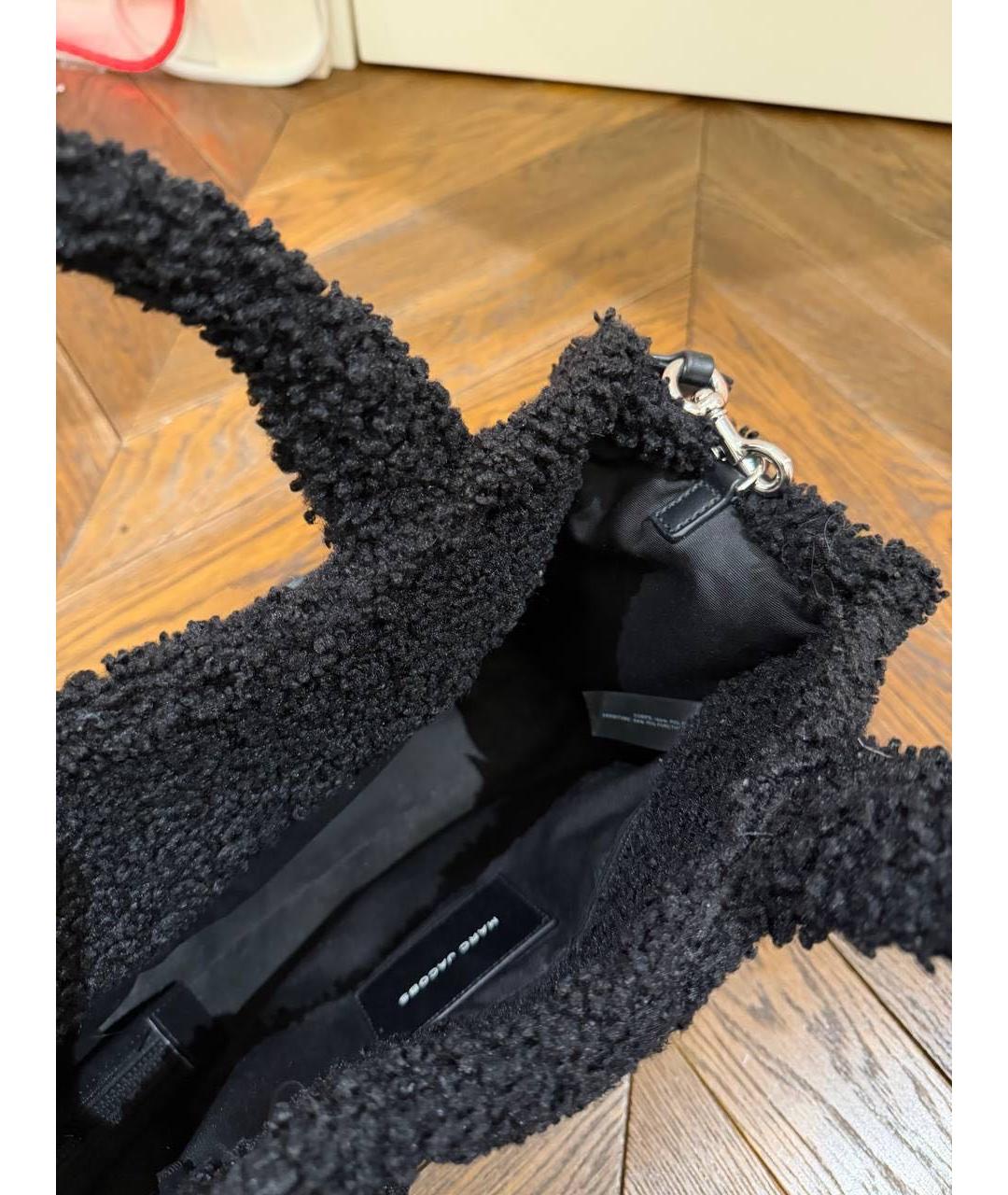 MARC JACOBS Черная шерстяная сумка тоут, фото 3