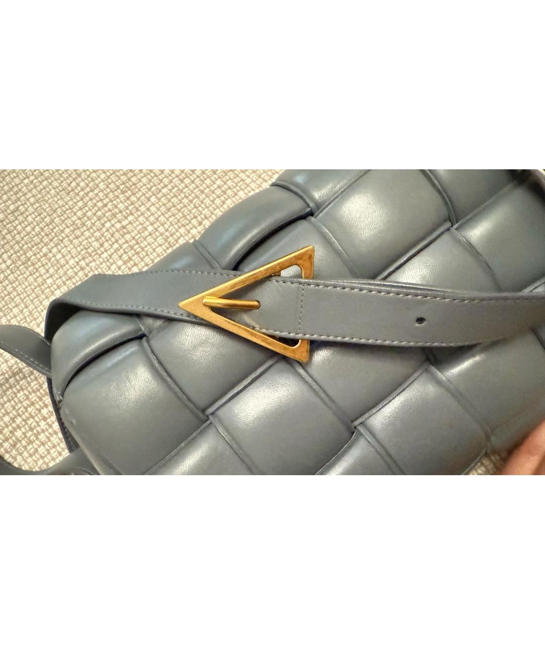 BOTTEGA VENETA Серая кожаная сумка через плечо, фото 3