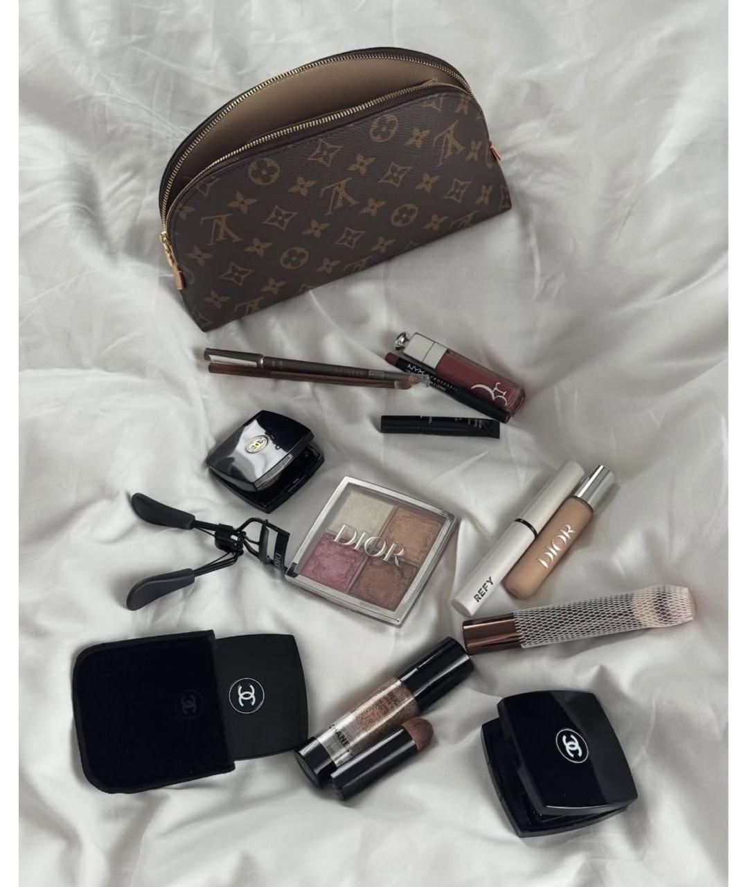 LOUIS VUITTON Коричневая косметичка, фото 6