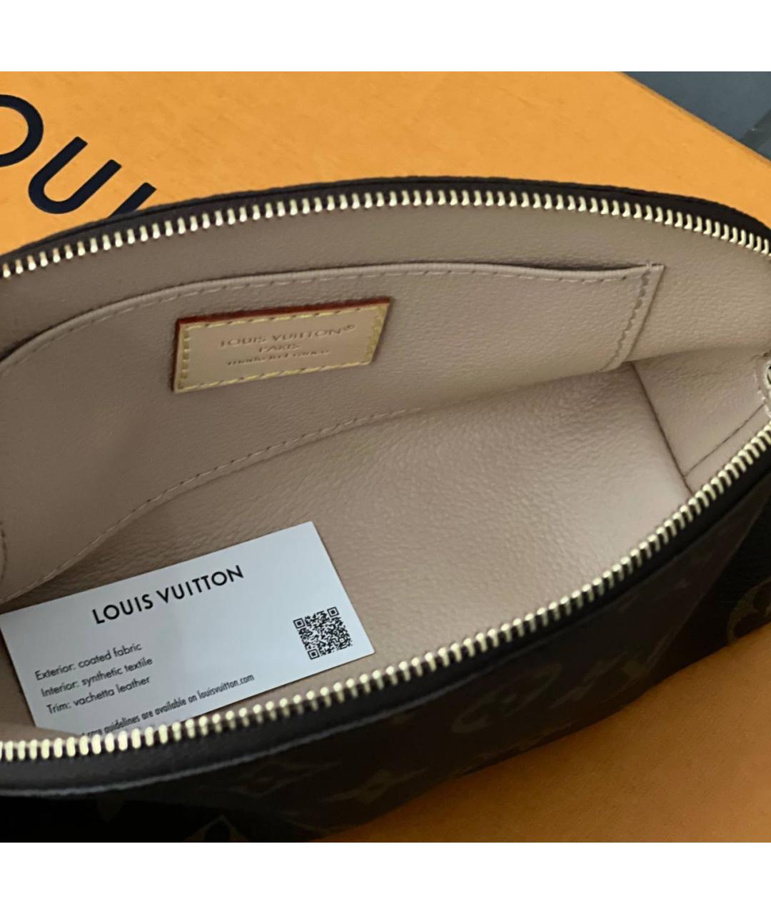 LOUIS VUITTON Коричневая косметичка, фото 3