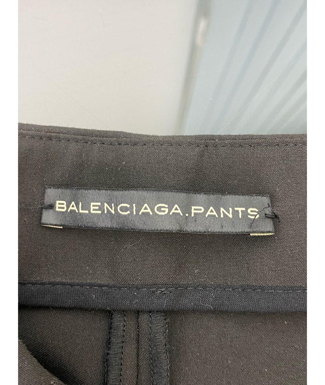 BALENCIAGA Черные полиэстеровые бриджи, фото 4