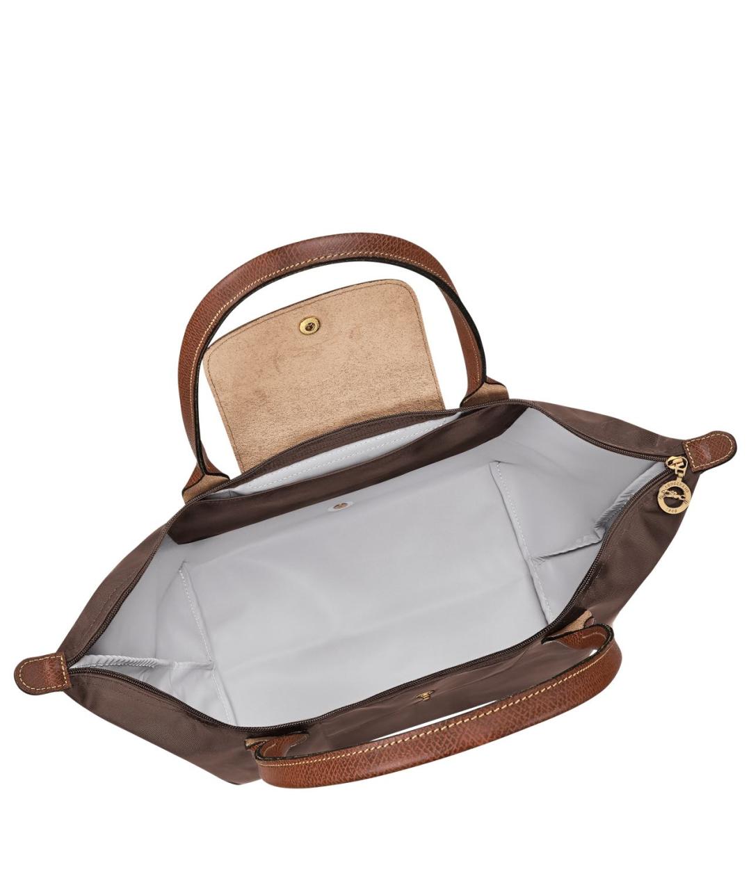 LONGCHAMP Коричневая кожаная сумка тоут, фото 4