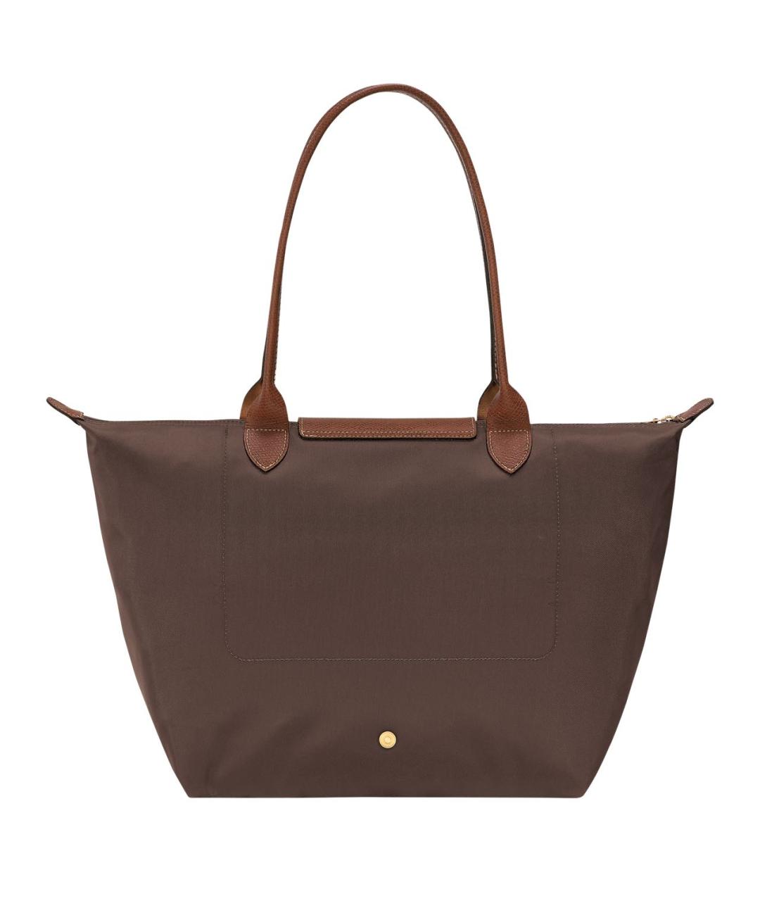 LONGCHAMP Коричневая кожаная сумка тоут, фото 3