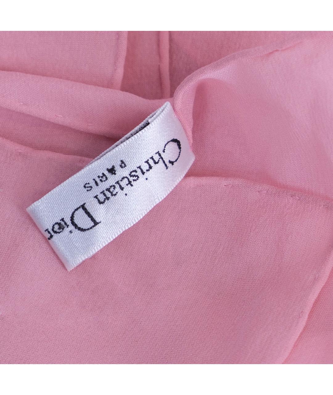 CHRISTIAN DIOR Розовый шелковый платок, фото 6