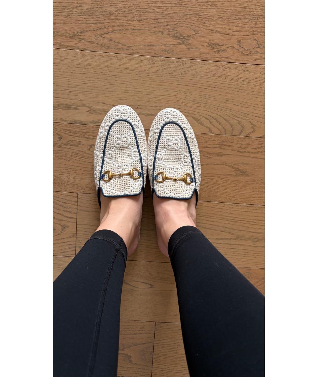 GUCCI Белые мюли, фото 3