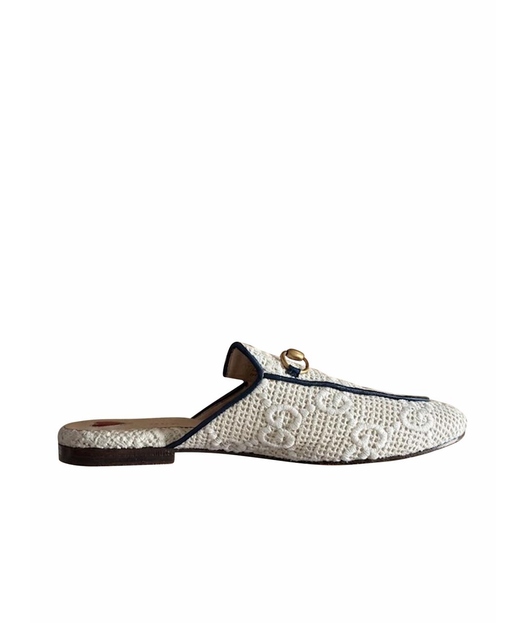 GUCCI Белые мюли, фото 1
