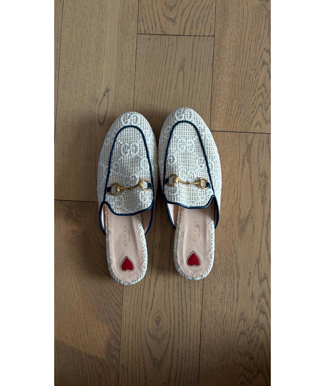 GUCCI Белые мюли, фото 4