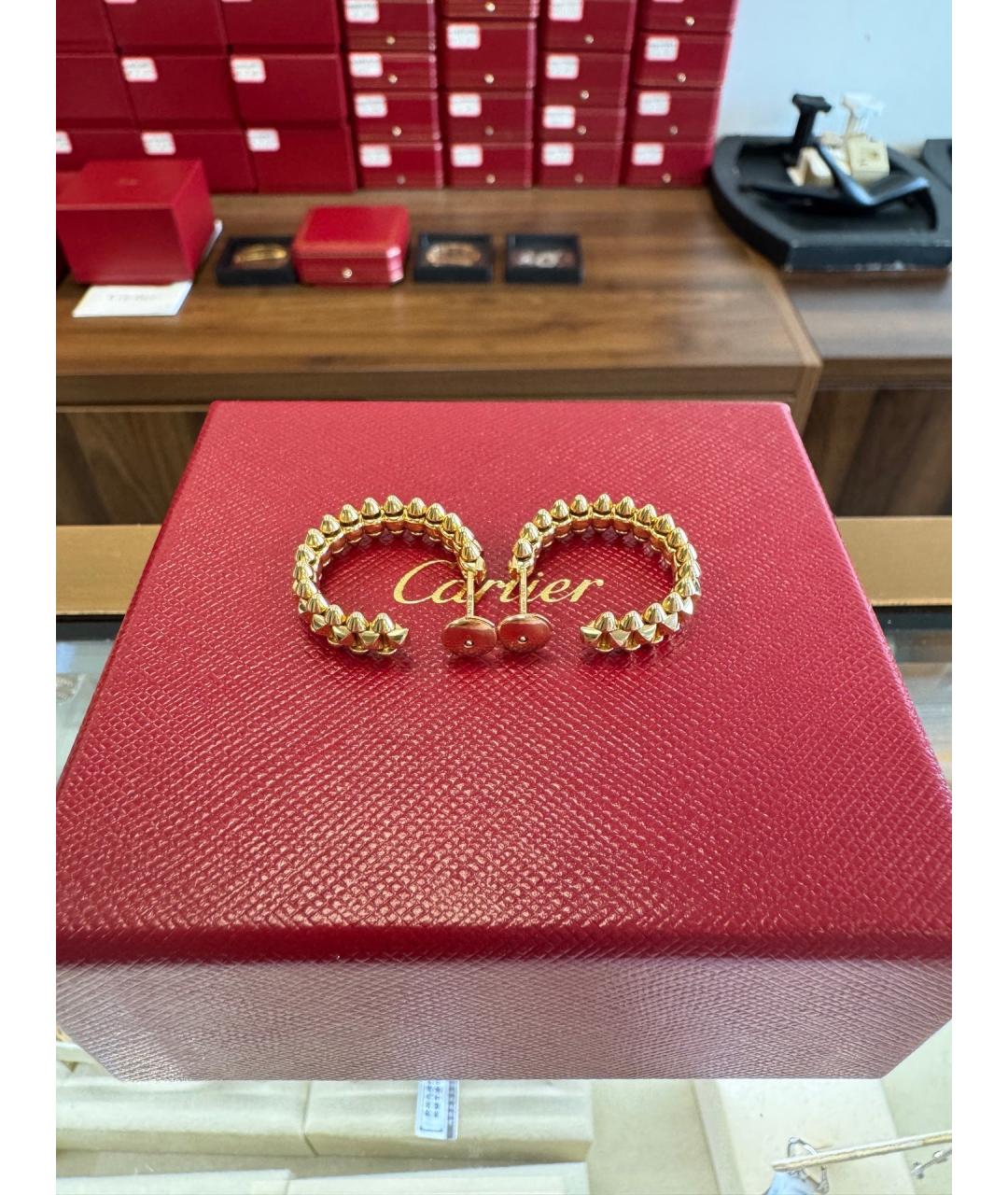 CARTIER Золотые серьги из розового золота, фото 4