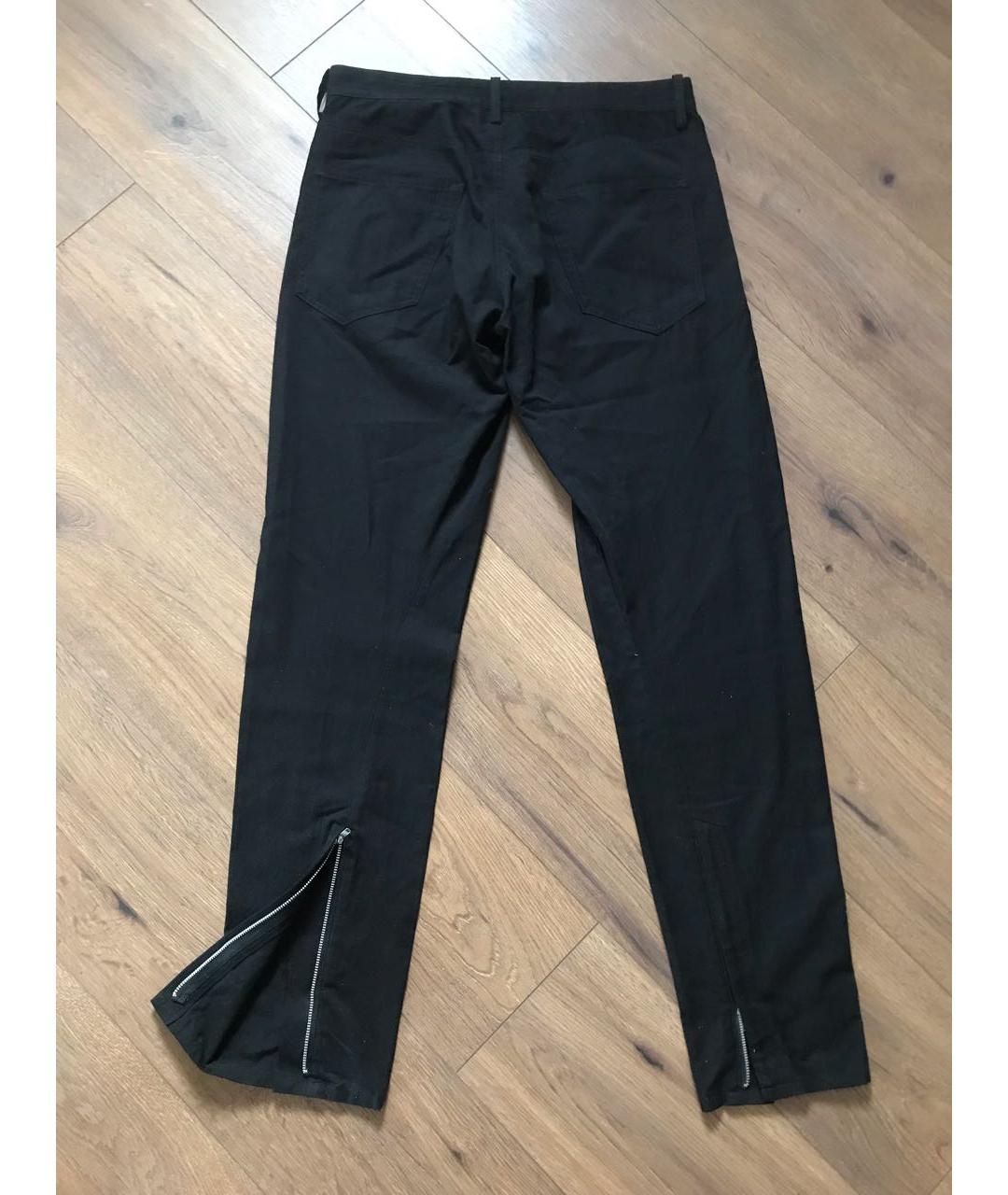 YOHJI YAMAMOTO Черные хлопковые повседневные брюки, фото 3