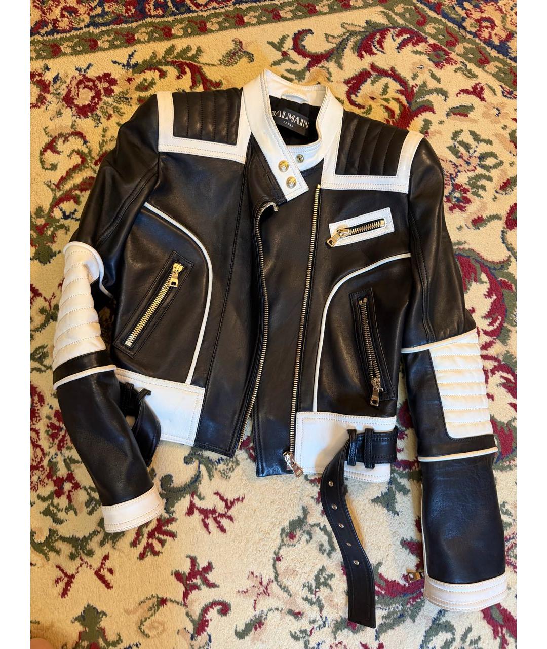 BALMAIN Черная кожаная куртка, фото 8