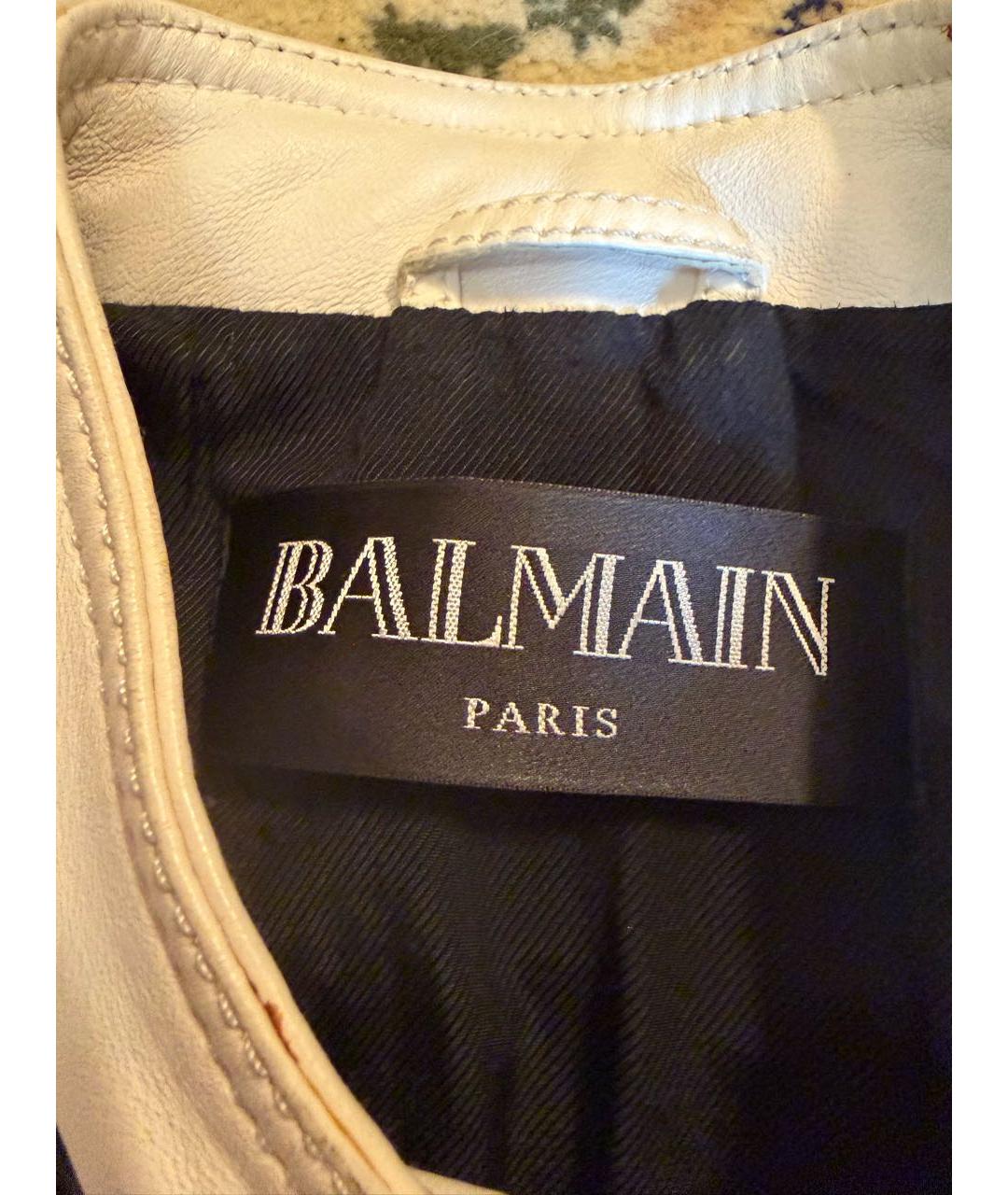 BALMAIN Черная кожаная куртка, фото 7