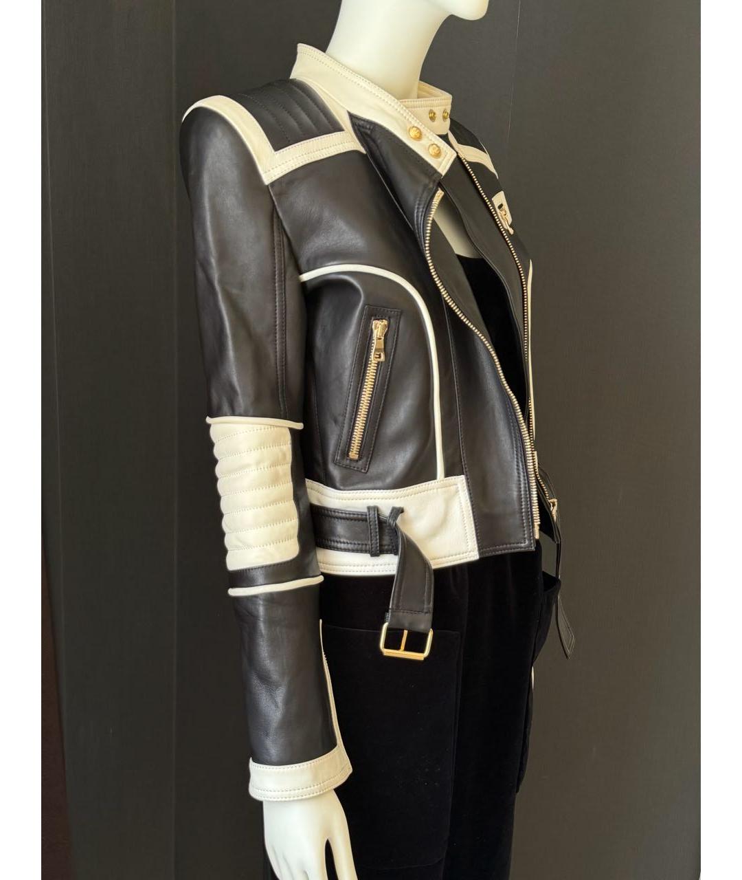 BALMAIN Черная кожаная куртка, фото 5