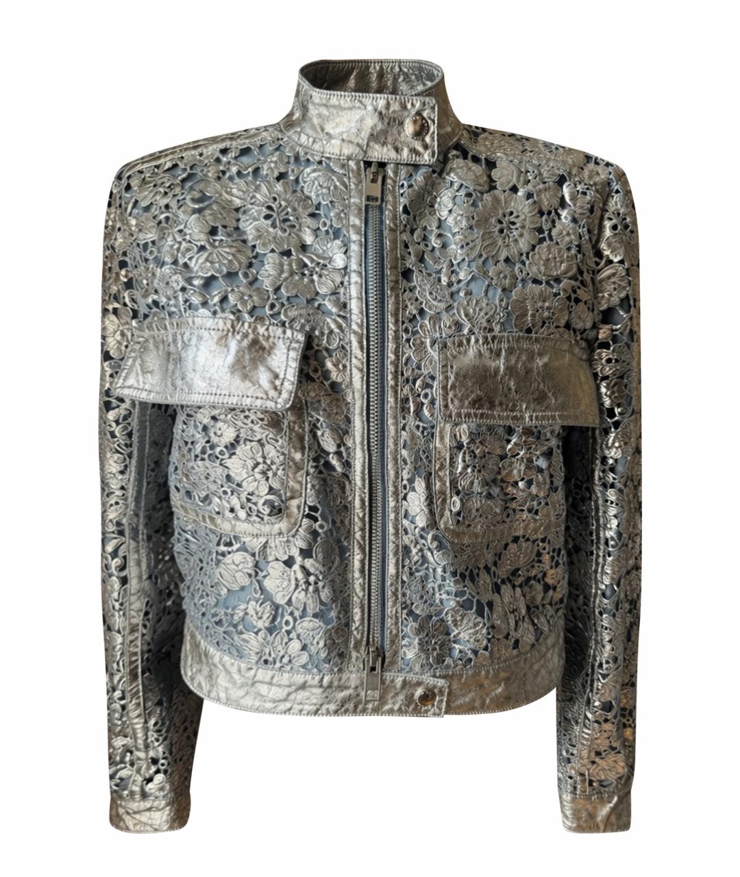 ERMANNO SCERVINO Серебряная хлопковая куртка, фото 1