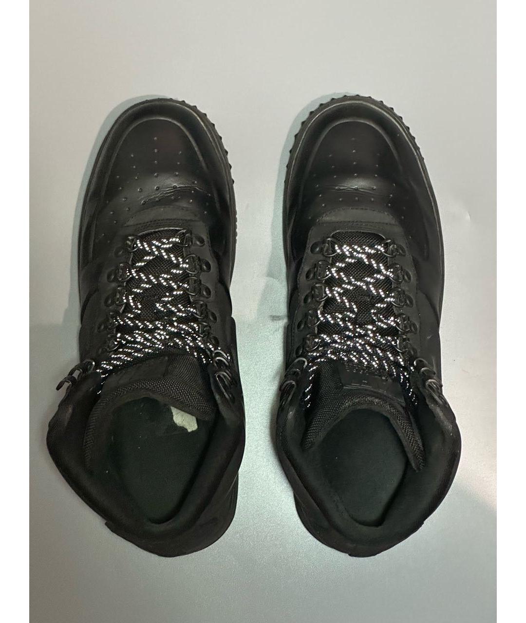 NIKE Черные нубуковые высокие кроссовки / кеды, фото 3