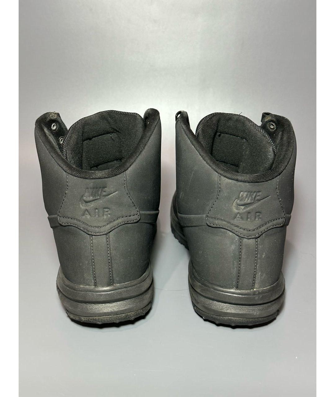 NIKE Черные нубуковые высокие кроссовки / кеды, фото 4