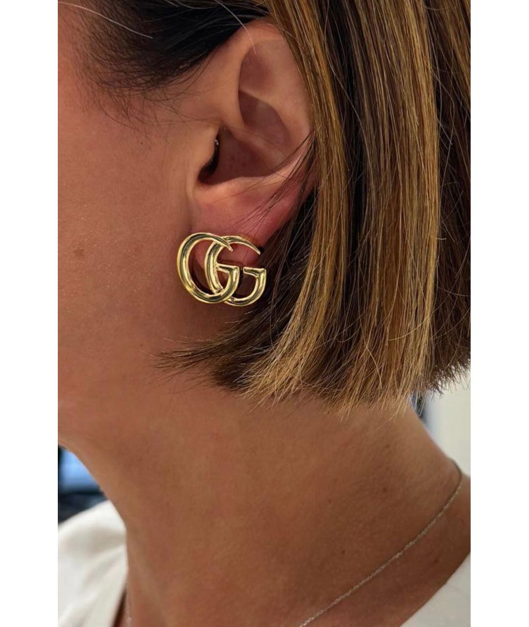 GUCCI Золотые латунные серьги, фото 7